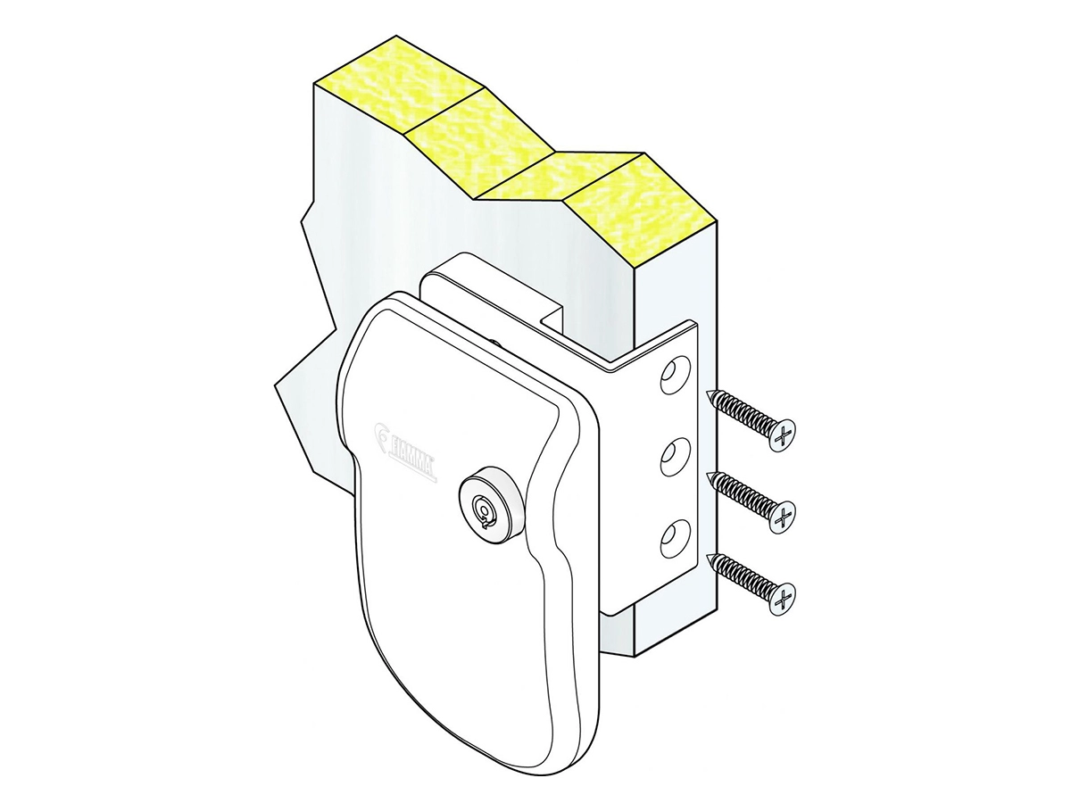 Fiamma Safe Door Frame serrure de sécurité - White