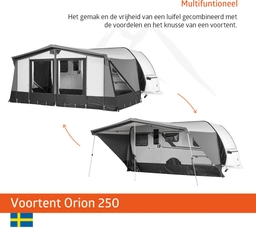 Auvent de camping Orion 250 – Circonférence : 876-900 cm – Gris