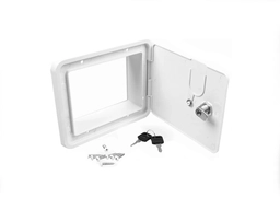 Carbest Trappe de service avec serrure 193 x 165 mm - blanc