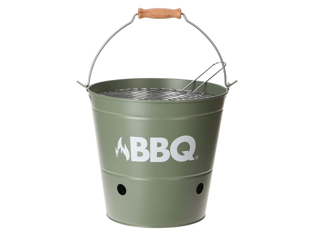 BBQ Ø 27,5 cm seau barbecue au charbon de bois-Vert Mat