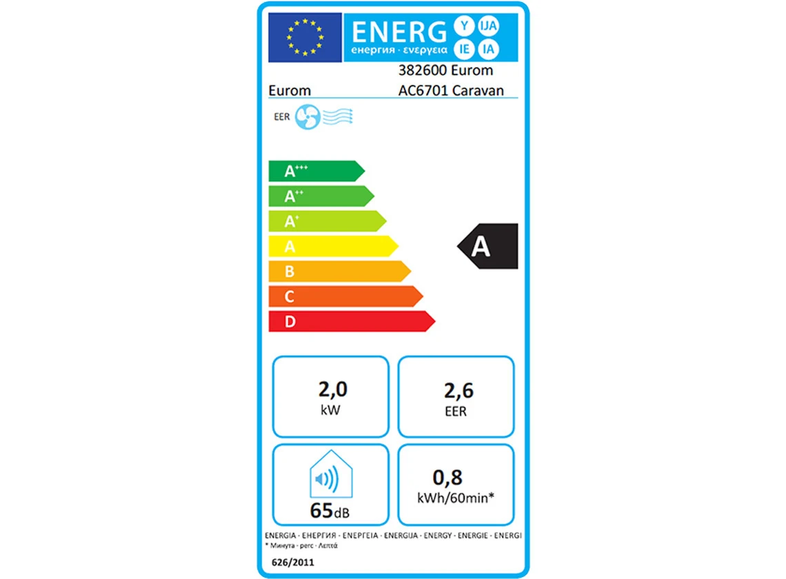 Eurom AC6701 Caravan & Home climatiseur split Wi-Fi