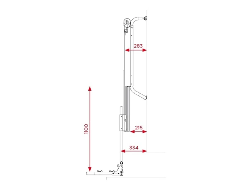 BR-Systems Bike Lift Rail porte-vélos électrique
