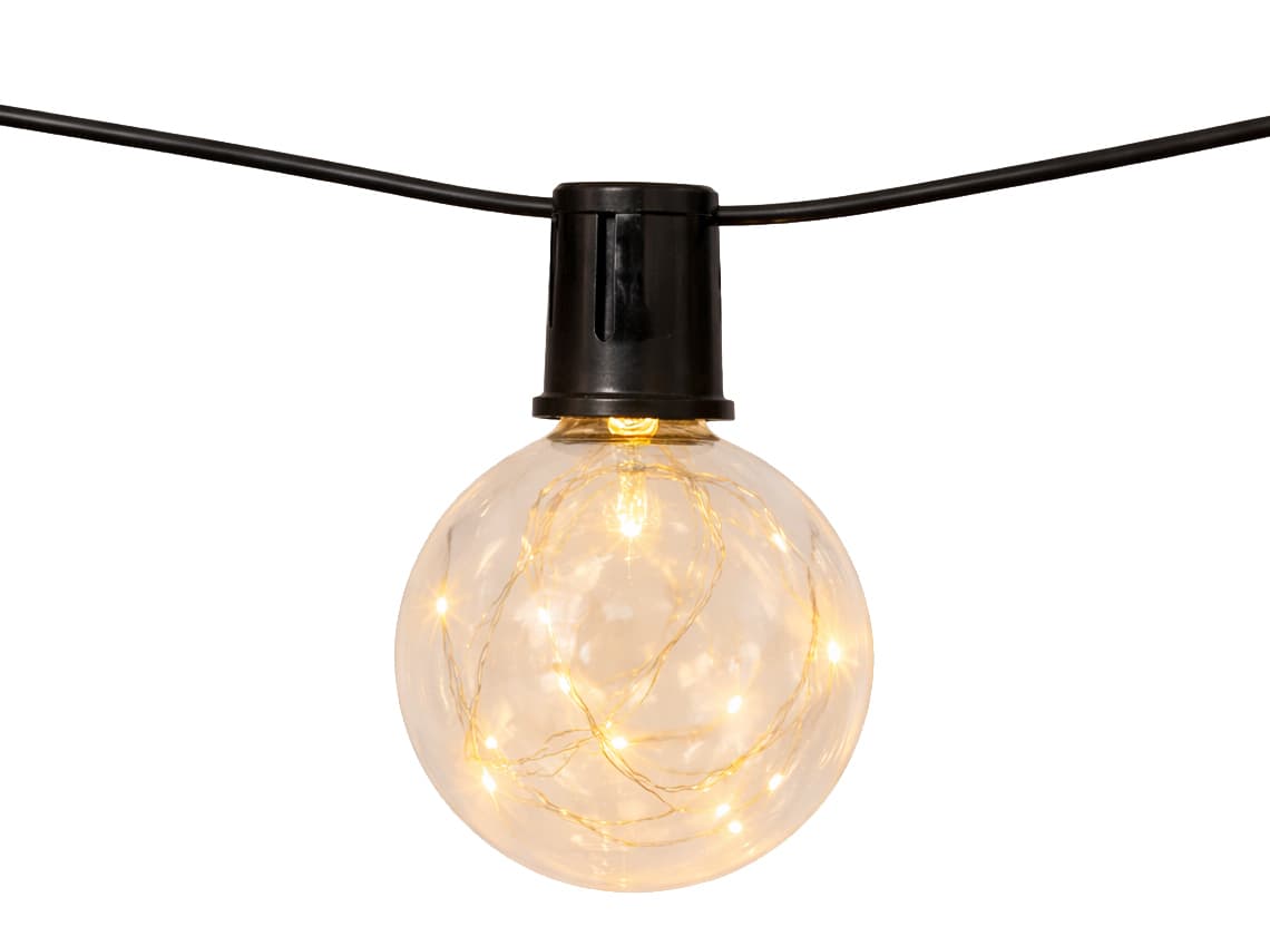 Guirlande lumineuse ampoules transparentes 50 LED