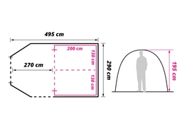 Obelink Optima 4 TC tente tunnel