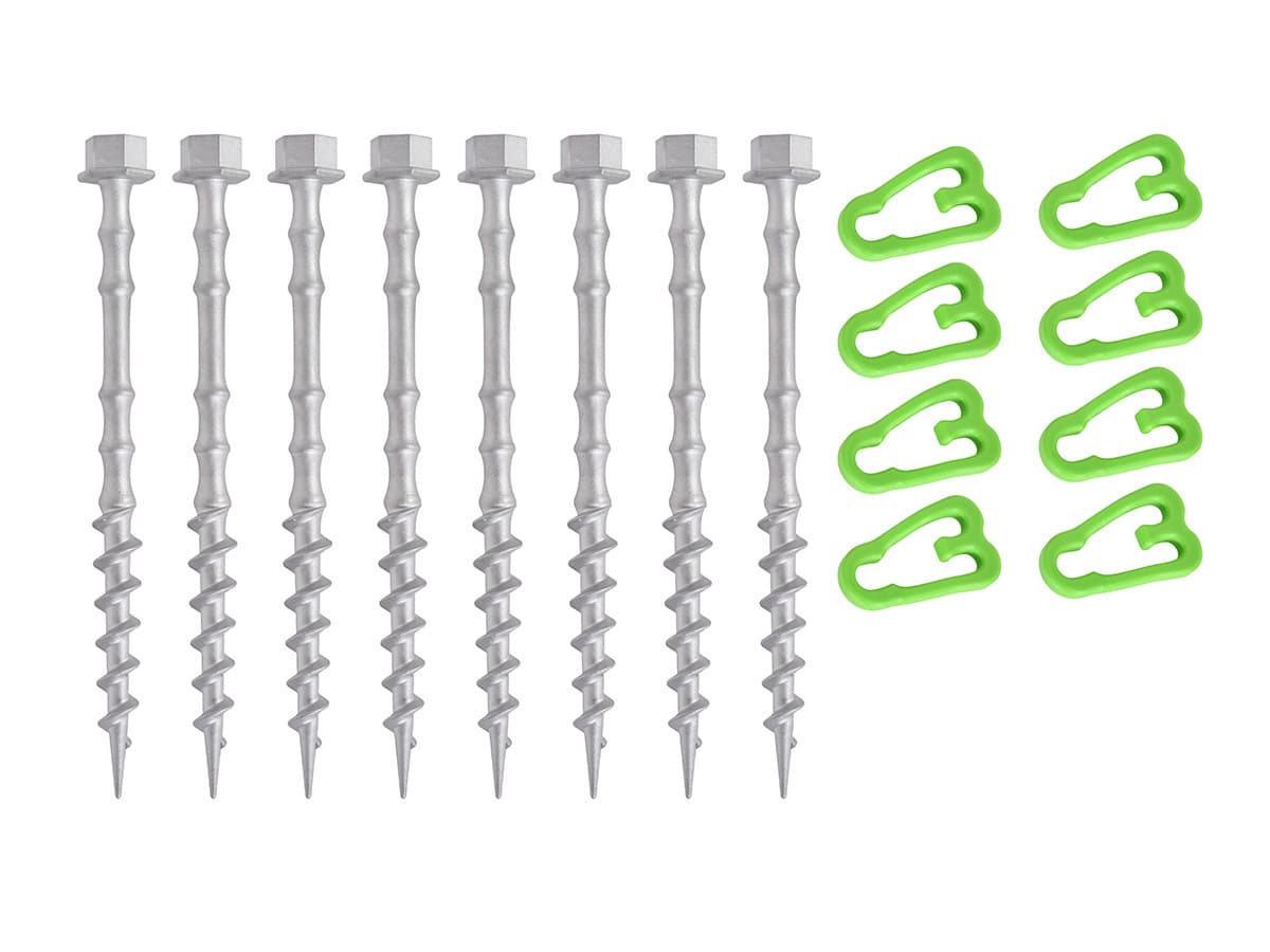 Obelink Alphagrip piquets à visser en alu 20 cm avec attaches - lot de 8