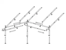 Obelink armature auvent acier 25 mm taille 11 - 20