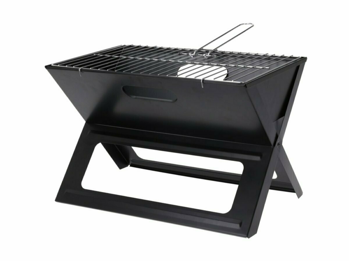 Barbecue à charbon pliable en forme de X