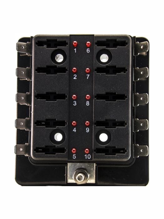 Boîte de distribution de fusibles LED 10 voies