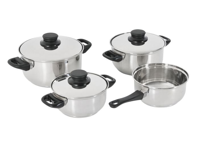 Lot de casseroles acier inoxydable 4 pièces