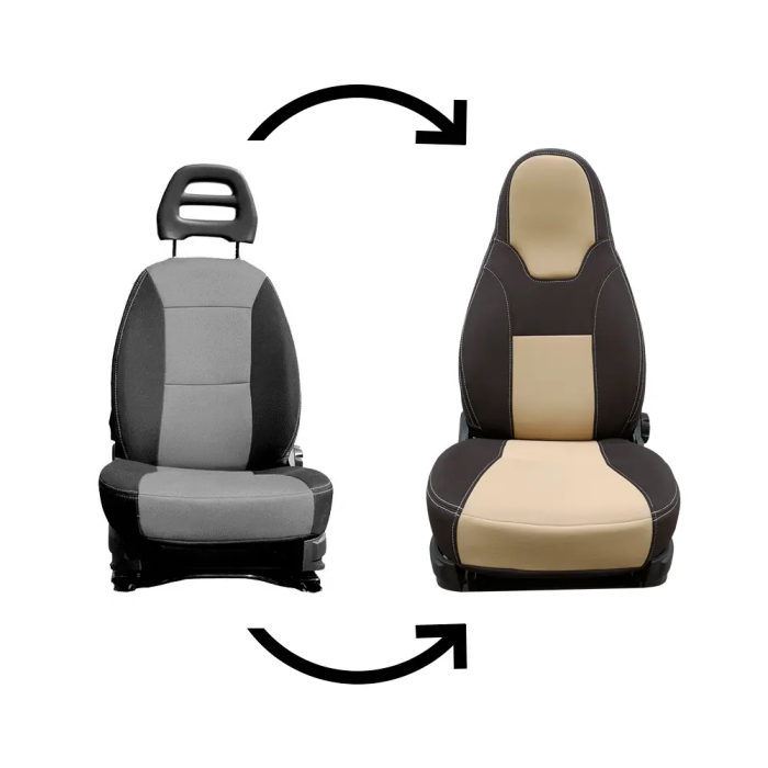 Housse De Siège Ducato à Partir De 2007 Avec Appuie-tête | Housse De Protection Siège Camping-car T5,Fiat Ducato | Article Cabine Conducteur Camping-car | Accessoires Camping-car | Camp' Accessoires