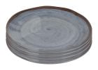 Bo-Camp Assiette plate Halo Mélamine 4 Pièces -  Gris