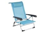 Bo-Camp Chaise de plage Saint-Tropez Aluminium Bleu