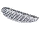 Barbecue 32 x 19 x 1,8 cm - Plateau de grillage en aluminium demi-rond - Lot de 4