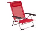 Bo-Camp Chaise de plage Saint-Tropez Aluminium Rouge