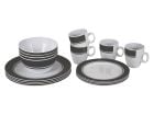 Bo-Camp service vaisselle 16 pièces gris