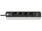 Brennerstuhl Multiprise Ecolor avec 2 connexions de charge USB-C - Blanc