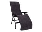 Crespo Housse tissu éponge L Lit bain de soleil Gris