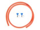 tuyau de gaz Obelink avec colliers de serrage - 1,5 m