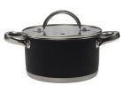 Casserole en acier inoxydable ø 18 cm Noir