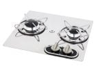 Navy Load plaque de cuisson gaz 2 feux 38 x 36 en inox
