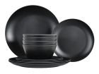 Obelink Matt Black Service de table - 12 pièces
