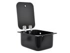 NavyLoad 32 x 26 cm évier avec couvercle en verre - Black