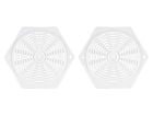 Grilles de ventilation hexagonales - White