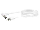 Schwaiger câble de raccordement coaxial coudé - 1,5 mètres