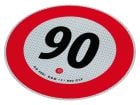 Autocollant de marquage 90 km/h