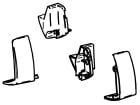 Thule Omnistor lot embouts cadre avant 5102 anthracite