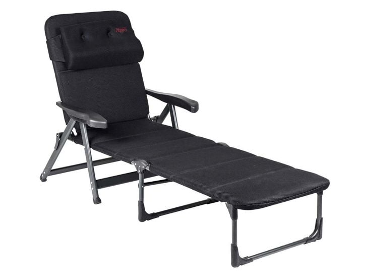 Crespo Lit bain de soleil AP/233 Air-Deluxe Noir
