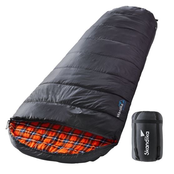 Skandika Vegas XXL sac de couchage zip à gauche - noir