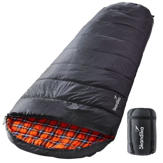 Skandika Vegas XXL sac de couchage zip à droite flanelle