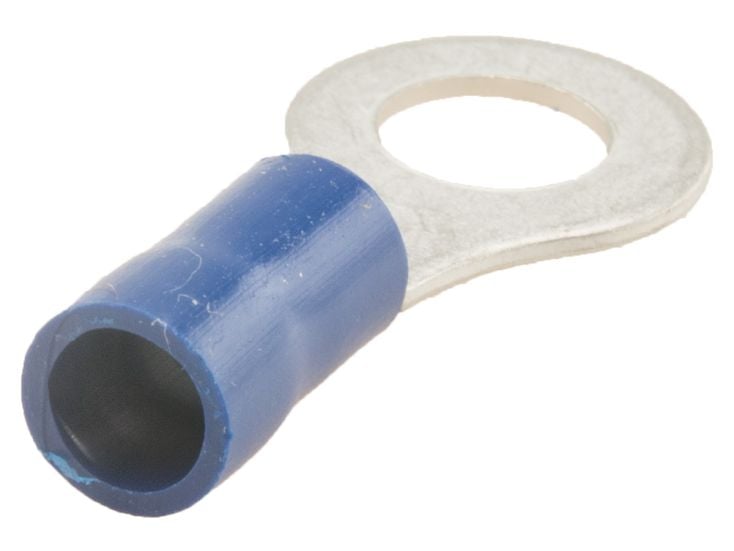 Cosse de câble avec anneau bleue lot de 10 pièces - 6,4 MM