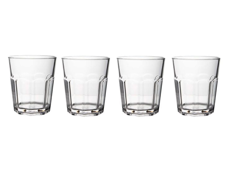 Gimex Solid Line Verre d'eau 200 ml 4 Pièces