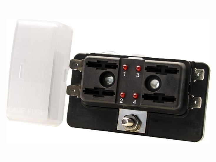 Boîte de distribution de fusibles LED 4 voies
