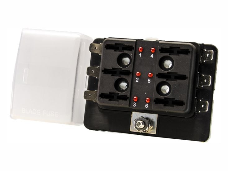 Boîte de distribution de fusibles LED 6 voies