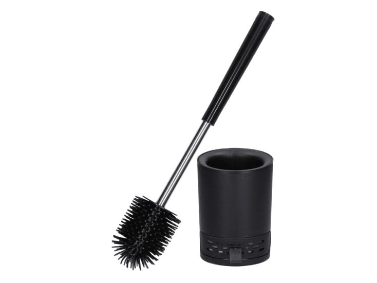 2BEHOME Brosse de toilette avec support suspendu - Noir