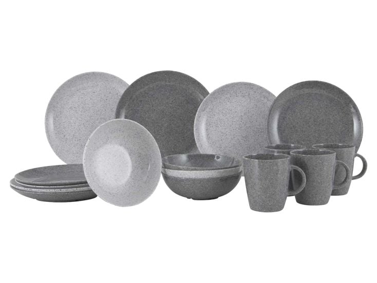 Gimex Solid Line Vaisselle Granit 16 Pièces - Gris