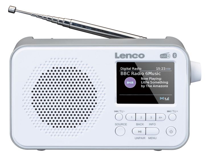 Lenco PDR-036WH Radio DAB+ - Blanc,Gris
