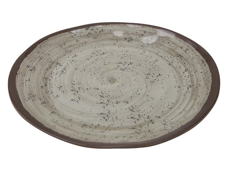 Bo-Camp Halo Assiette plate Mélamine 4 Pièces - Beige