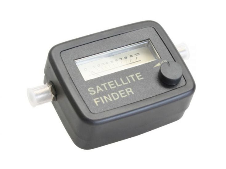 Détecteur de satellite avec signal pointeur