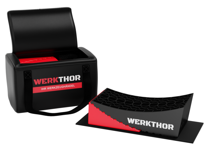 WERKTHOR cales camping-car 13,5t – Set 2 pcs avec sac