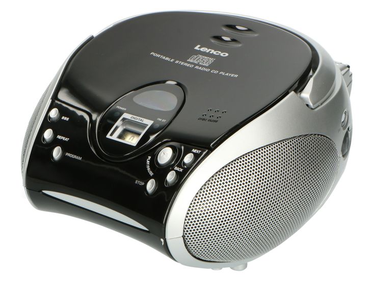 Lenco SCD-24 BLACK/SILVER Lecteur CD Boombax - Noir,Argent
