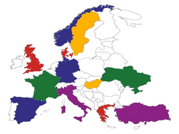 Set d'autocollants Europe