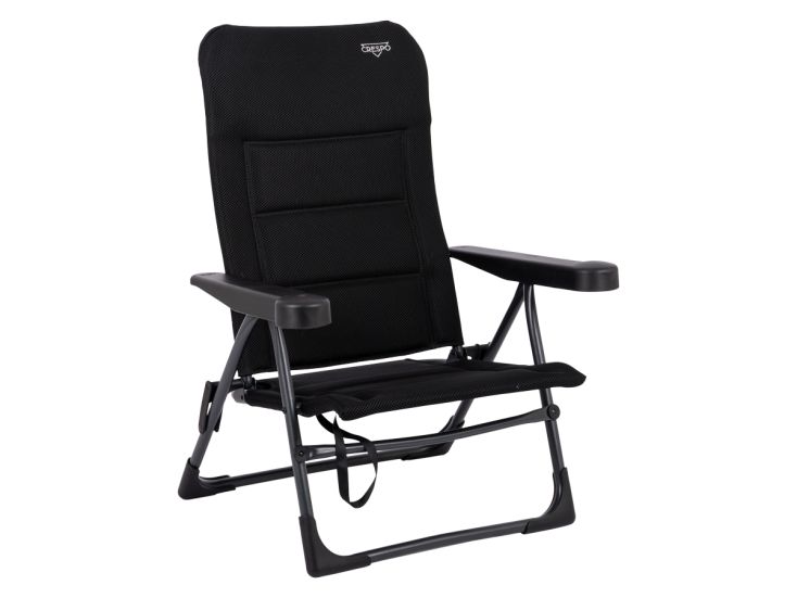Crespo Fauteuil de plage AP/205 Air-Deluxe Noir Modèle 2025