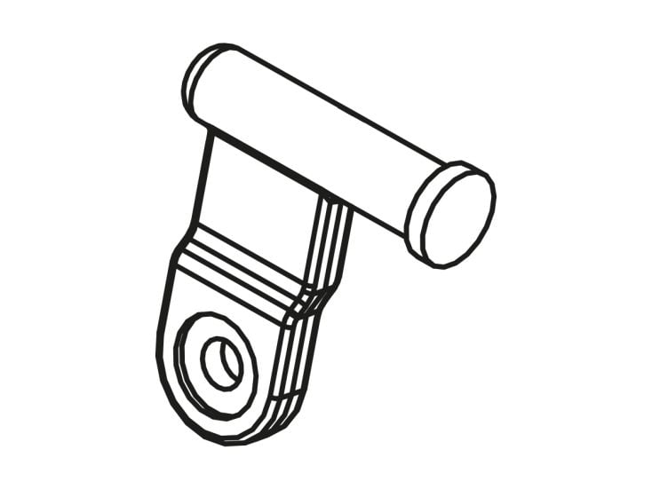 Fiamma pièce charnière mât droit aluminium F80S