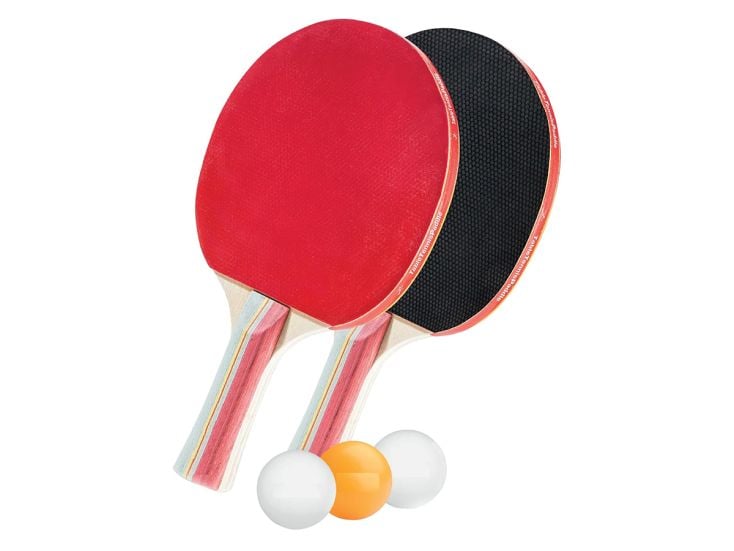 Campingwise Ensemble de tennis de table - 2 raquettes et 4 balles