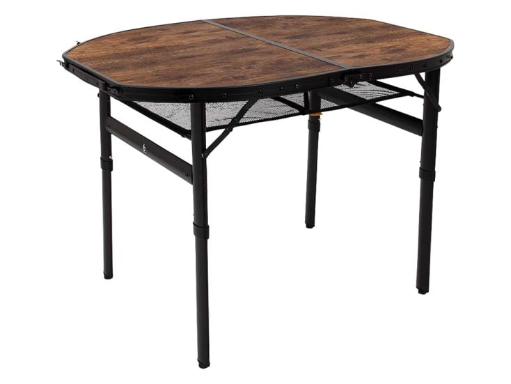 Bo-Camp Industrial Table Woodbine Ovale Modèle malette 100x70 cm