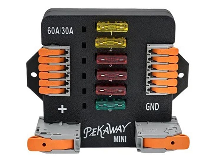 Pekaway Fusy Mini bloc-fusibles avec pinces WAGO